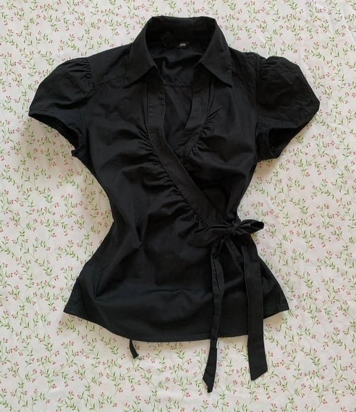 Camisa negra estilo chino tradicional 